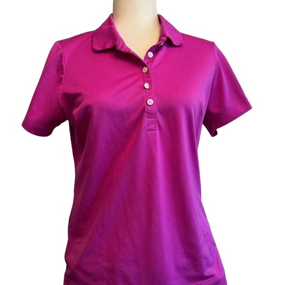 Nike Tops - Nike Golf Dri-FIT Polo Shirt Pink Purple Fitted Activewear Athleisure Top‎ M